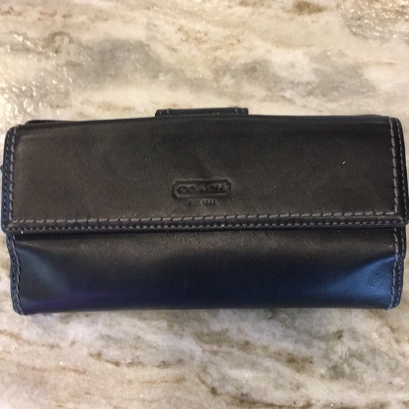 Black Coach leather Wallet - Picture 1 of 8